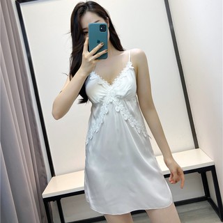 THANH LÝ - Váy ngủ lụa phối ren hoa chéo