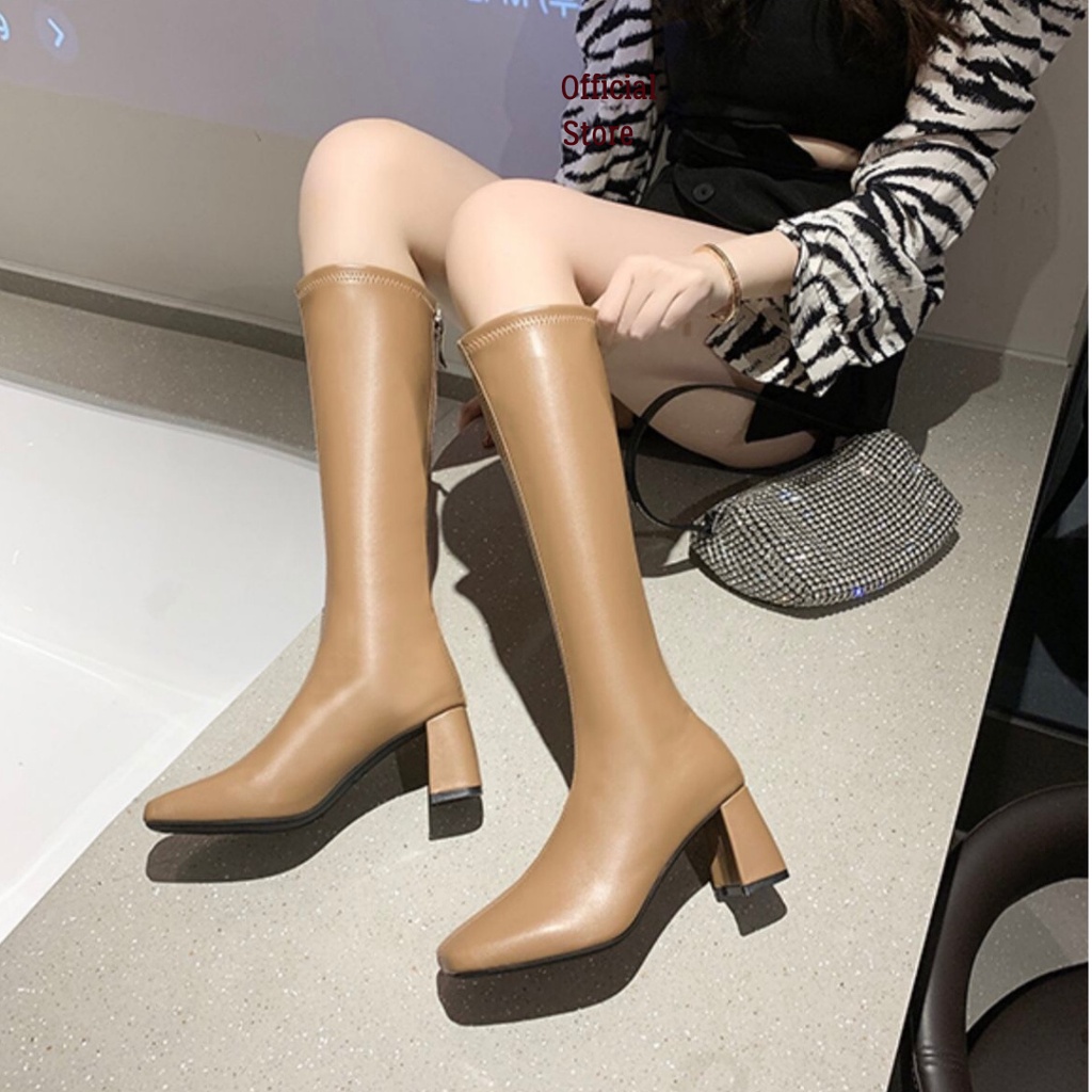 Giày Bốt Cao Cổ Da Mềm, FULLBOX 2021 Shoes by Mee Boots Cao Cấp, Giày nữ Chất Lượng, Chất Đẹp Phong Cách Hàn Quốc | BigBuy360 - bigbuy360.vn