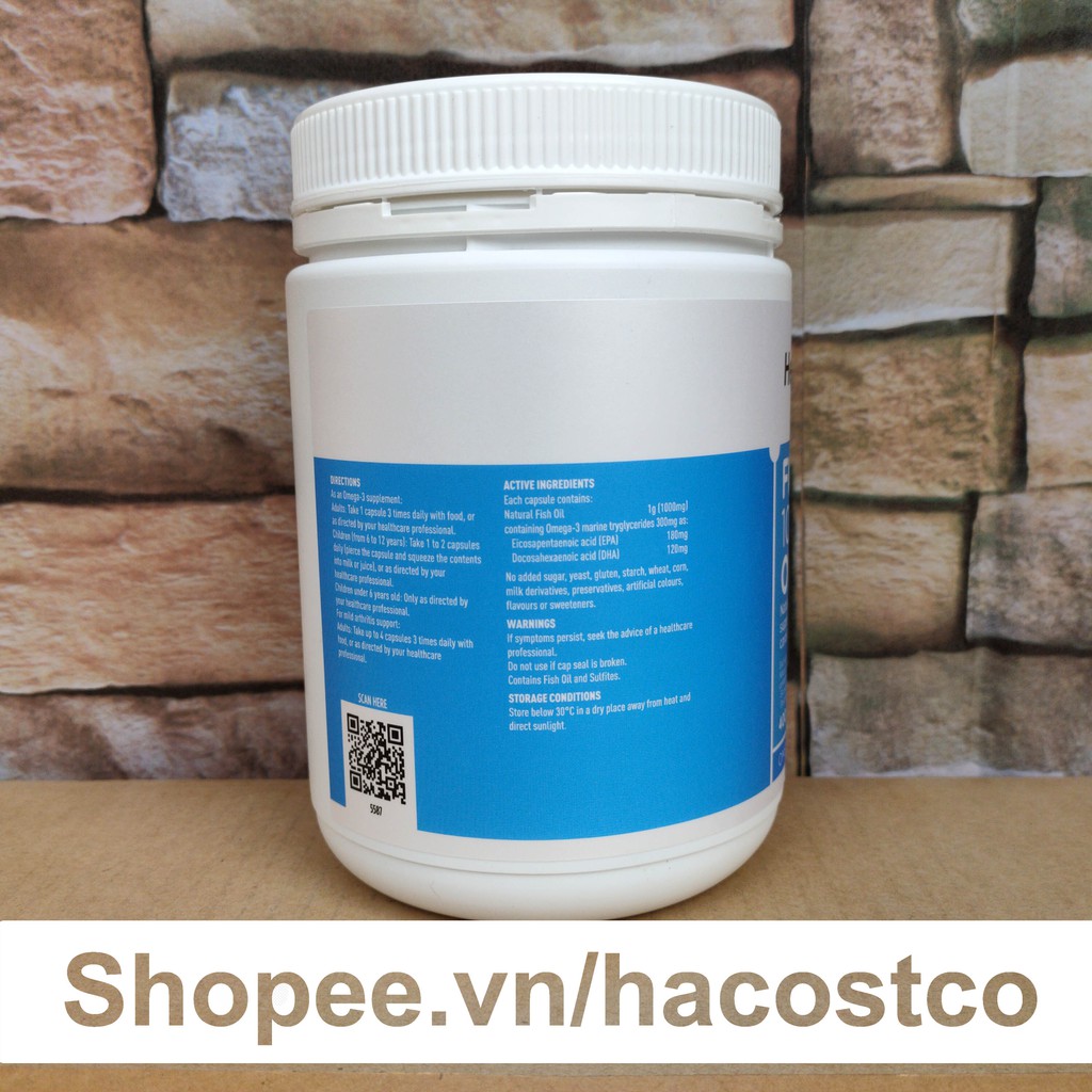 Viên uống Healthy Care Fish Oil 1000mg Omega 3 400 viên của Úc - Bổ sung omega tốt cho mắt và não | BigBuy360 - bigbuy360.vn