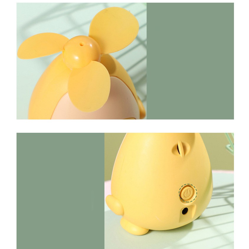 Quạt mini cầm tay hình quả bơ dễ thương, chân sạc USB