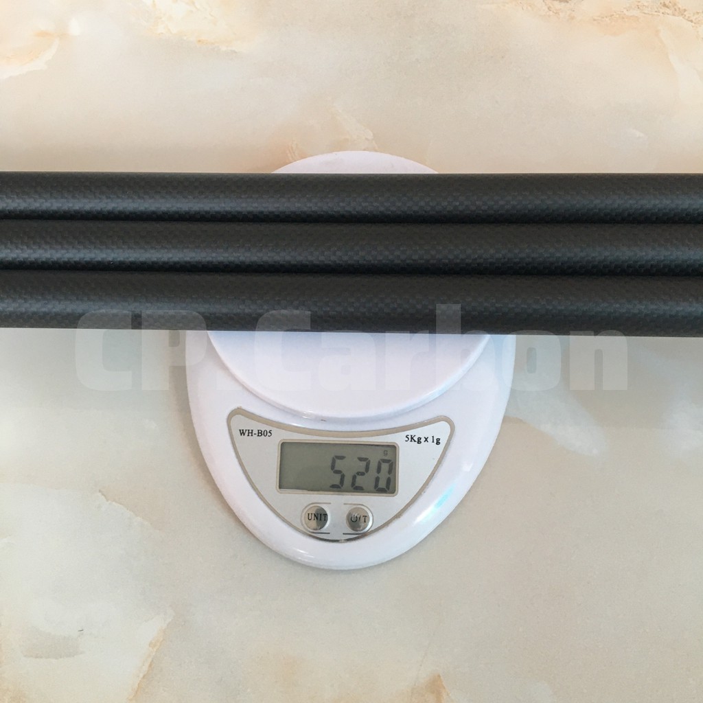 Ống Carbon 3K rỗng dài 1 mét đường kính ngoài 20mm, đường kính trong 16mm