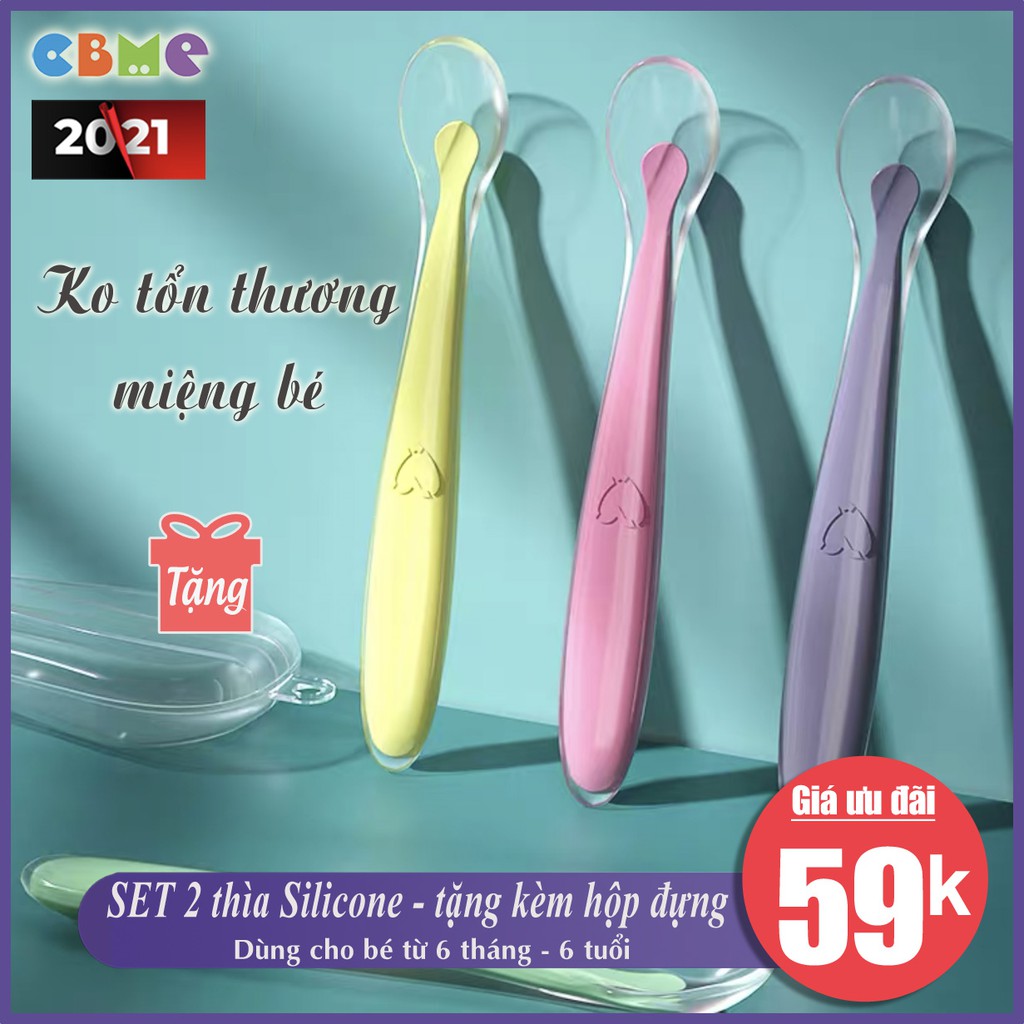 Thìa mềm, thìa silicone ăn dặm Bedol cao cấp, dùng cho bé từ 6 tháng đến 6 tuổi