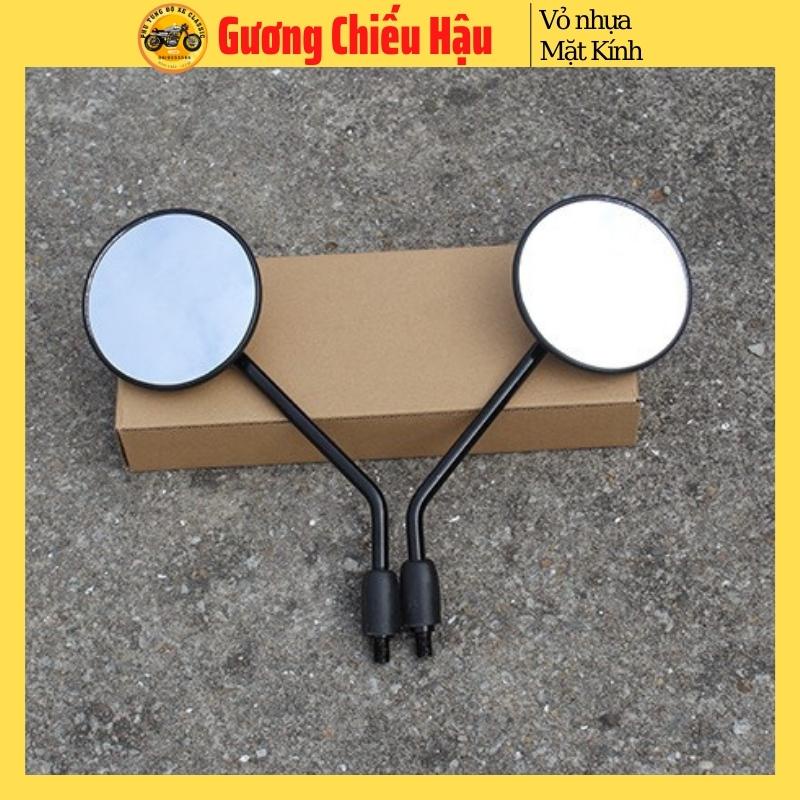 Gương tròn xe máy mặt kính gắn lỗ chân gương kiểu dáng Win độ tracker  giá 1 cái
