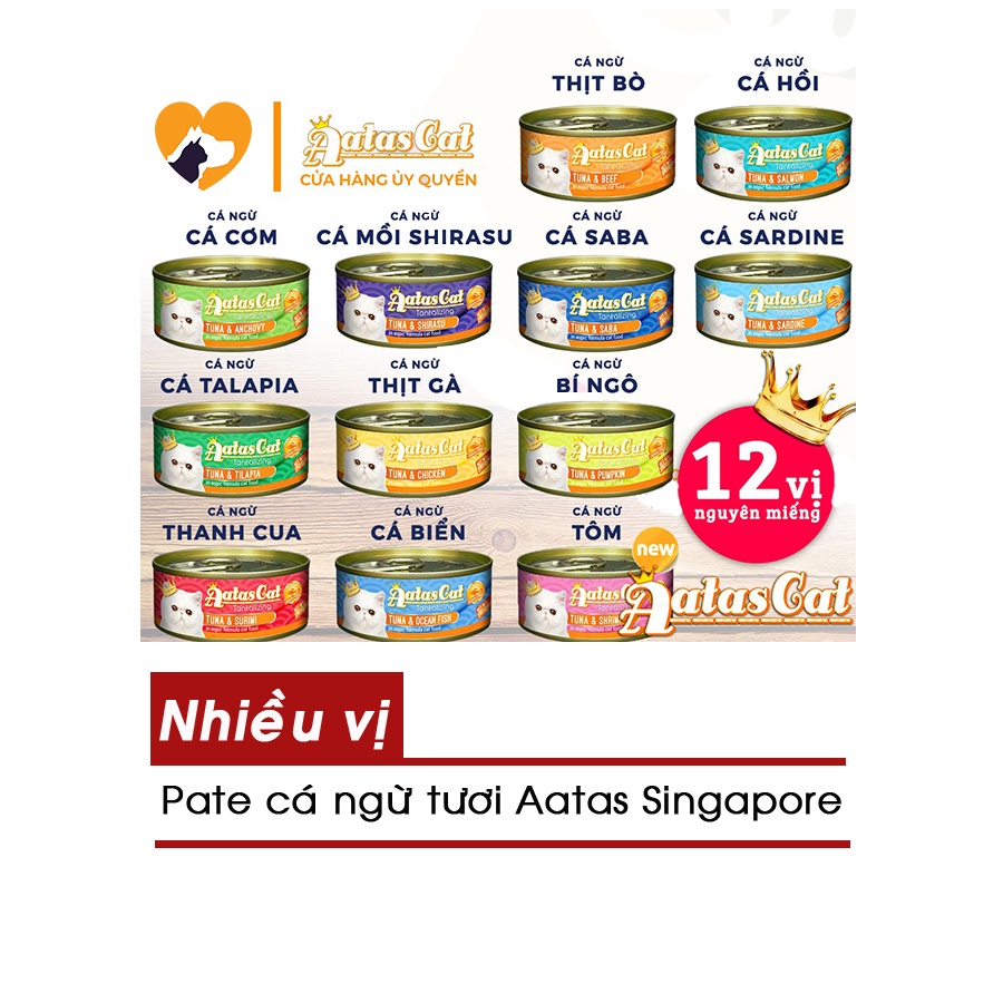 Pate AATAS Cho Mèo Mọi Lứa Tuổi - Lon 80g