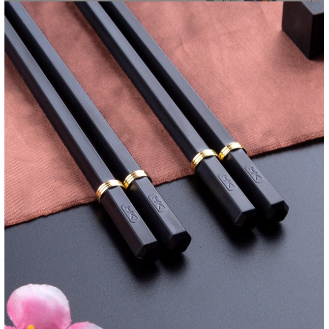 Set 5 đôi đũa hợp kim mạ vàng T03