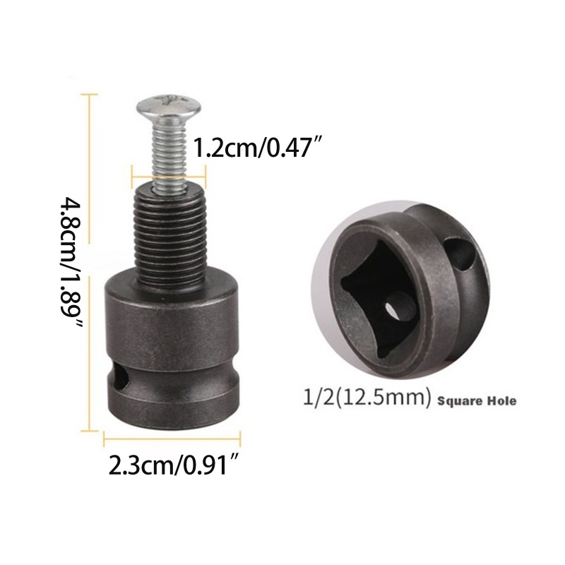Bộ 3 Đầu Chuyển Đổi Mũi Khoan Hình Vuông Kích Thước 1/2-Inch Sang 1/4 Inch Tiện Dụng