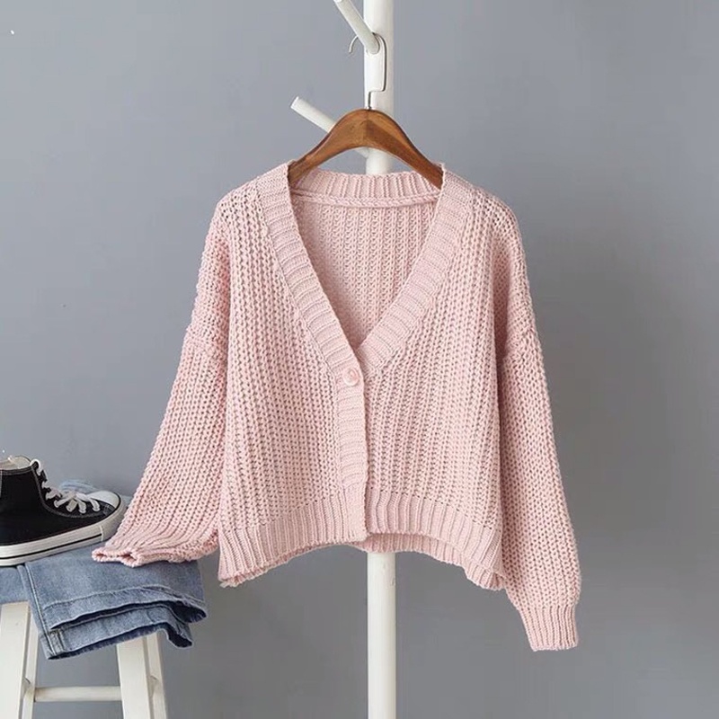 IELGY  Áo Khoác Cardigan Ngắn Dày Và Mềm Dài Tay Thời Trang Cho Nữ