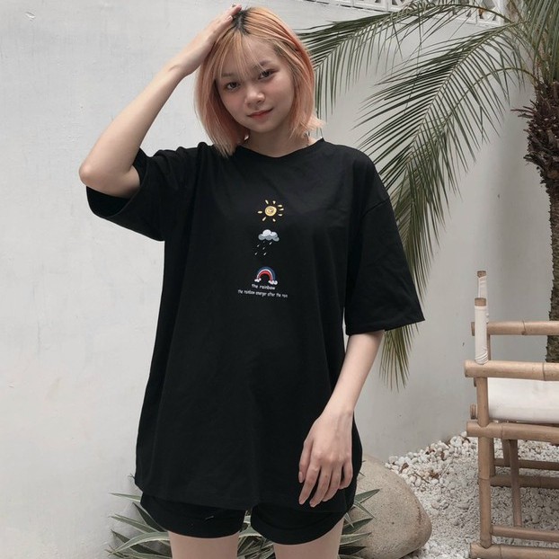 Áo thun tay lỡ nam nữ form rộng Oversize, áo phông tay lỡ form rộng Unisex, áo thun áo phông thỏ | BigBuy360 - bigbuy360.vn