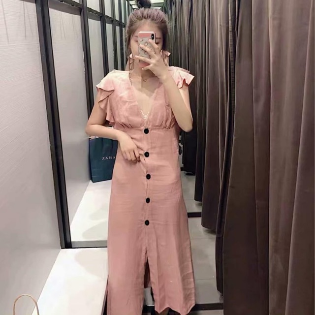 A854 za.ra ĐẦM MIDI CÁNH TIÊN ✖️ #355k