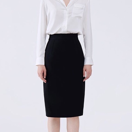 Chân váy bút chì ulzzang cạp cao thương hiệu COCOA, chân váy công sở vải UMI siêu đẹp CV2