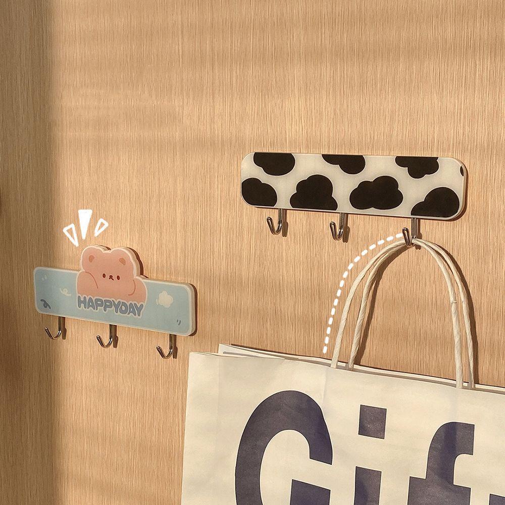KUNHEV Móc Treo Đồ Dán Tường Chắc Chắn Không Cần Khoan Kiểu Hoạt Hình Dễ Thương