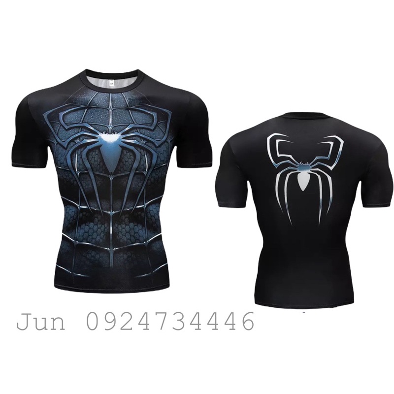 Áo thun siêu nhân form ôm body tập Gym Yoga chạy bộ