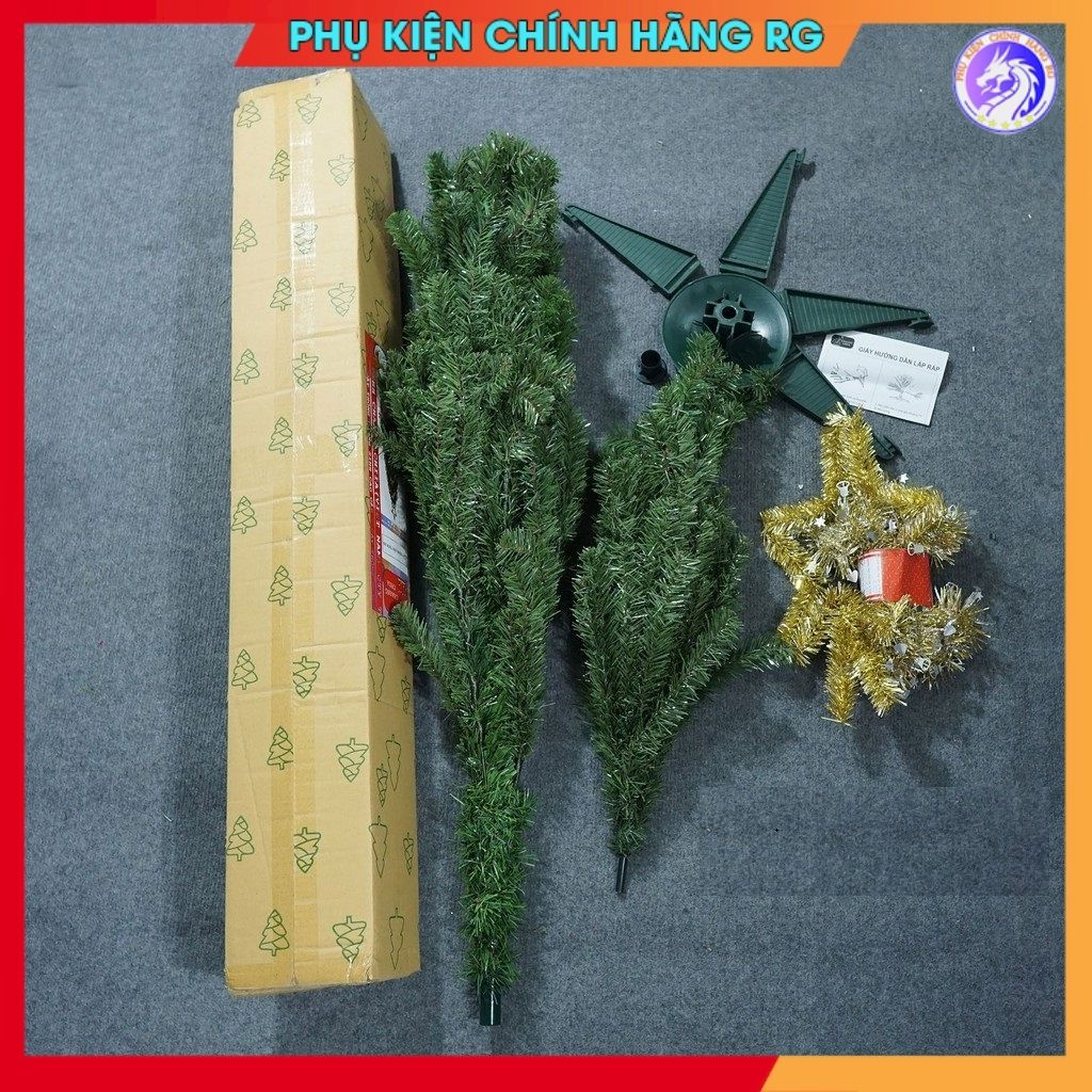 Cây thông noel 1m5 tặng ngôi sao đỉnh và dây kim tuyến cây thông trang trí giáng sinh siêu đẹp ảnh thật tự chụp