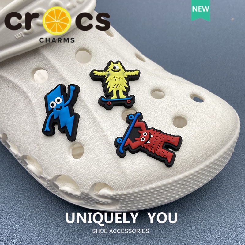 Phụ Kiện Khóa Giày crocs Họa Tiết Quái Vật Hoạt Hình Trang Trí Cho crocs