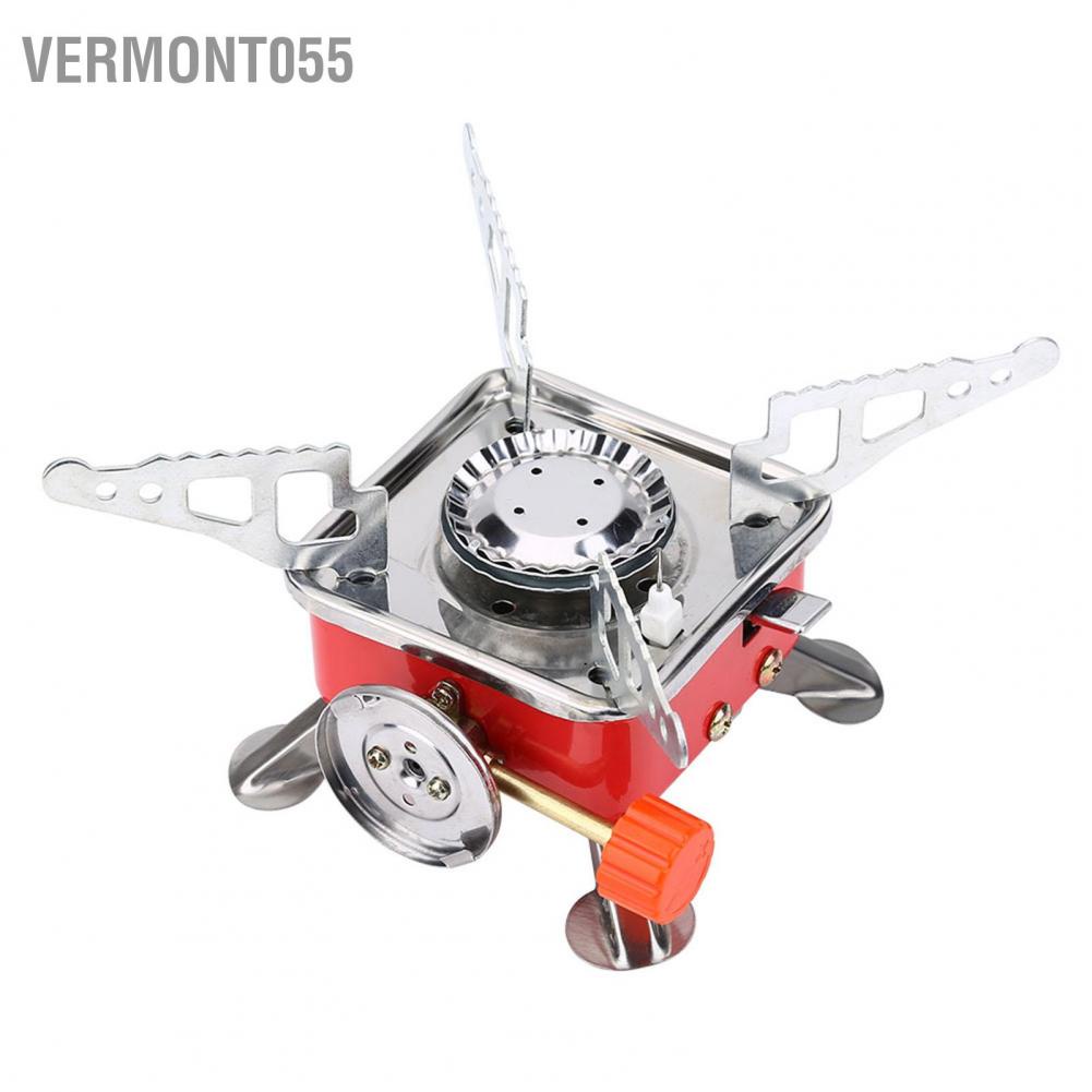 Vermont055 Portable Mini Outdoor Folding Metal Camping Gas Stove Furnace Burner Picnic