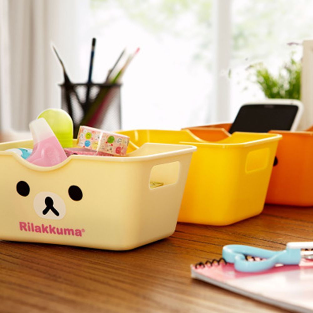 Hộp đựng đồ trang điểm để bàn đa năng bằng nhựa họa tiết hoạt hình sức chứa lớn tiện dụng