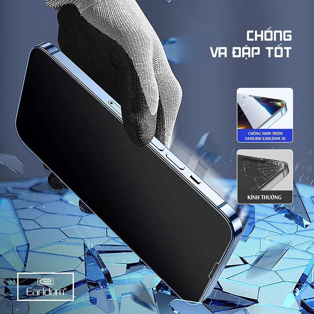 Kính Cường Lực Chống Nhìn Trộm Cho IP X/XS/XR/11/11 Pro/XS Max/11Pro Max/12-13/12-13Pro/12-13Pro Max Samurai Earldom SE