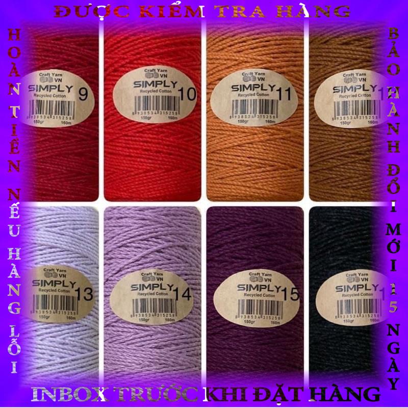 Sợi Simply Craft Yarn - Cuộn 150gr - Full bảng màu huanprv