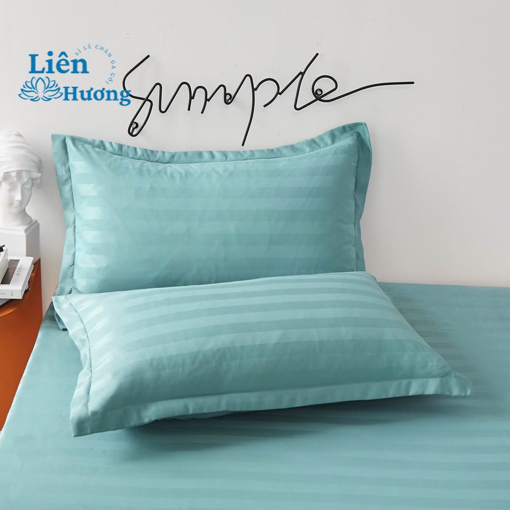 Vỏ gối nằm cotton sọc 3F chuẩn phong cách khách sạn cỡ 48x65cm (1 cái)