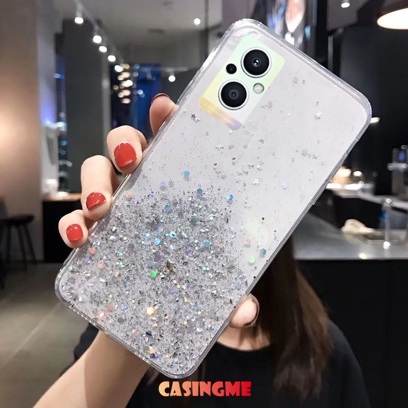 Ốp Điện Thoại TPU Mềm Trong Suốt Chống Sốc Phối Kim Tuyến Sao Lấp Lánh Cho OPPO Reno7 Reno 7Z 7Pro 7 6 Pro 4g 5G