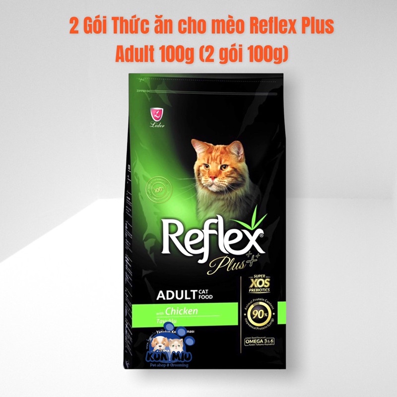 [2 túi x 100g] Thức ăn cho mèo siêu cao cấp Reflex plus hàng chính hãng
