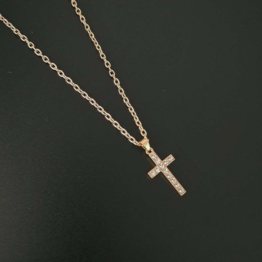 Vòng Cổ Thánh Giá Cabezza|Dây Chuyền Hợp Kim Mặt Chữ Thập Đính Đá Nhiều Màu Sắc