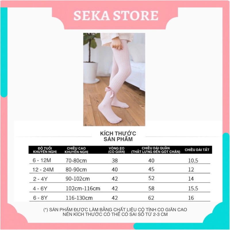 Quần tất cho bé gái, quần tất len legging hàng Quảng Châu SEKA STORE - 0652