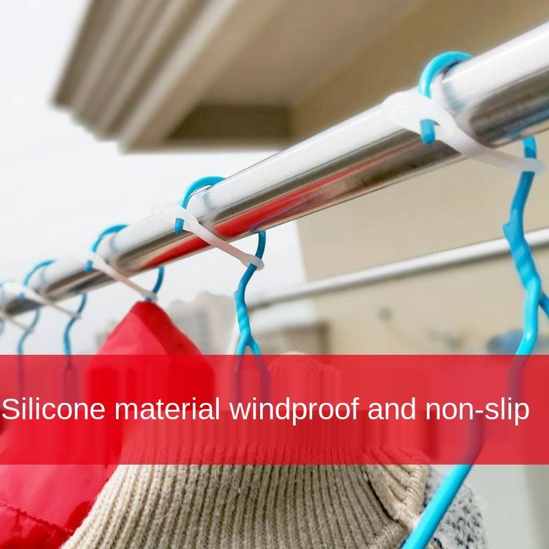 Miếng silicon giữ cố định móc treo quần áo chống trượt chống gió chống rơi tiện lợi