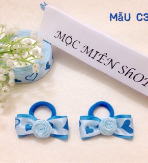 Cột tóc, kẹp tóc ruy băng handmade cho bé