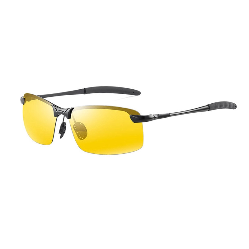 Kính râm tròng vuông không viền phân cực sang trọng cho nam | BigBuy360 - bigbuy360.vn