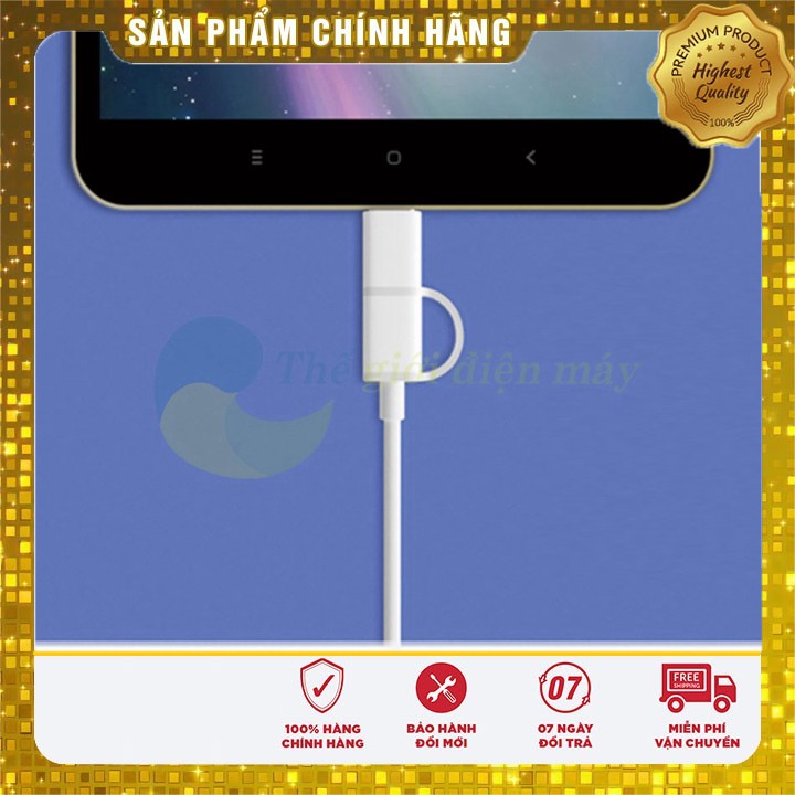 [Sale] Dây sạc Xiaomi 2 trong 1 Micro Usb và type C 1m SJX02ZM - shop Thế giới điện máy .