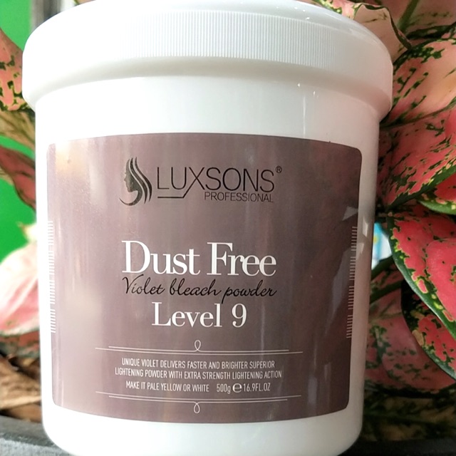 Bột tẩy tóc tím khử ánh sắc màu vàng Luxsons  Dust Free 500g