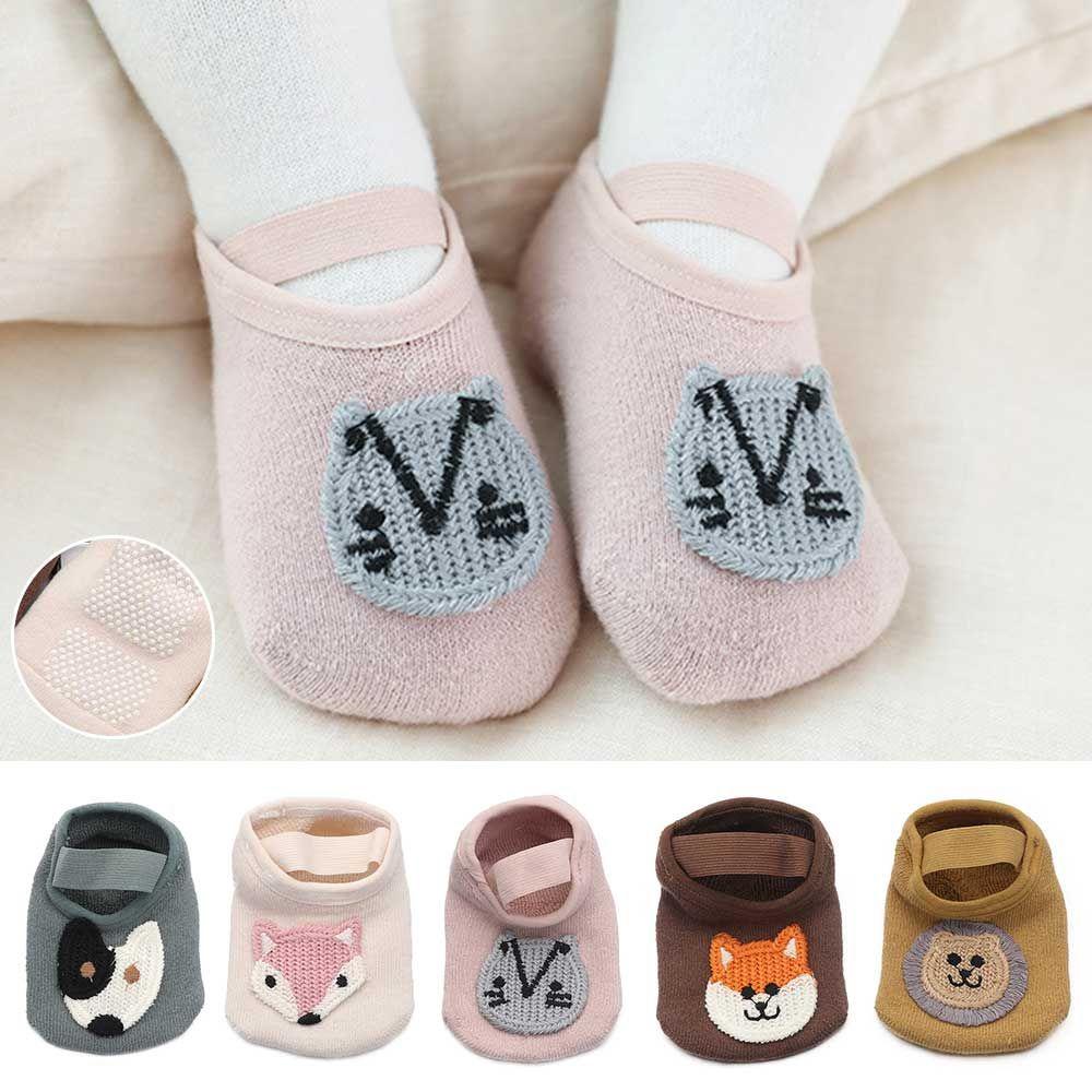 Tất Cotton Mềm Mại Chống Trượt Hình Động Vật Đáng Yêu Cho Bé Tập Đi