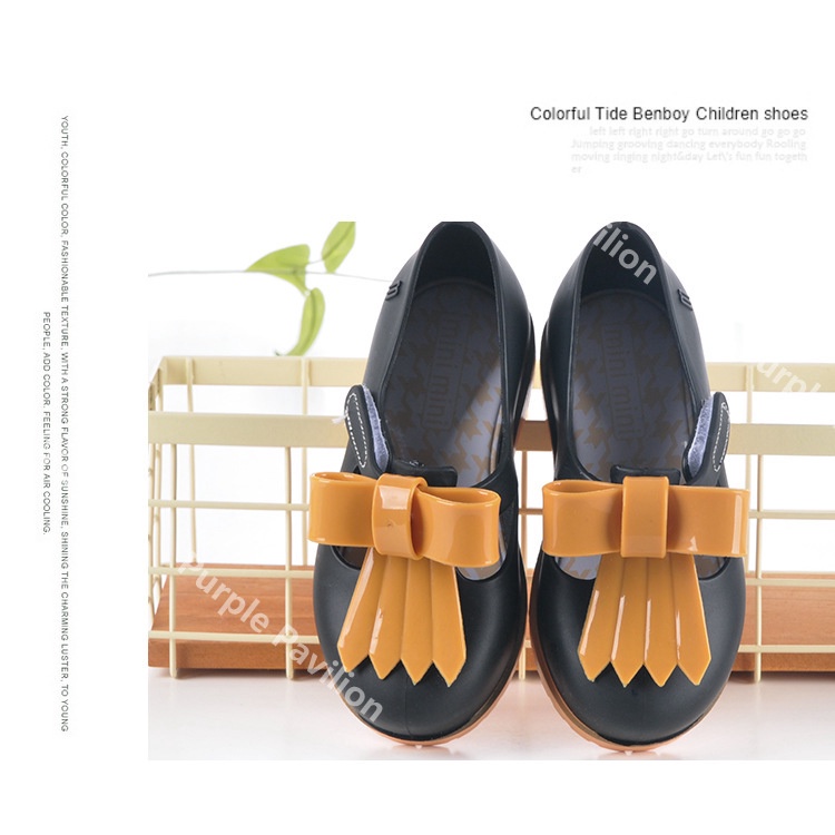 ✿Hàng có sẵn✿ Xăng đan đế mềm đính nơ cho bé gái