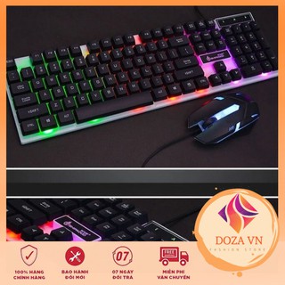 💎BH 6 THÁNG💎 BỘ BÀN PHÍM CHUỘT GIẢ CƠ FULL LED 💎 BÀN PHÍM CHƠI GAME SIÊU BỀN
