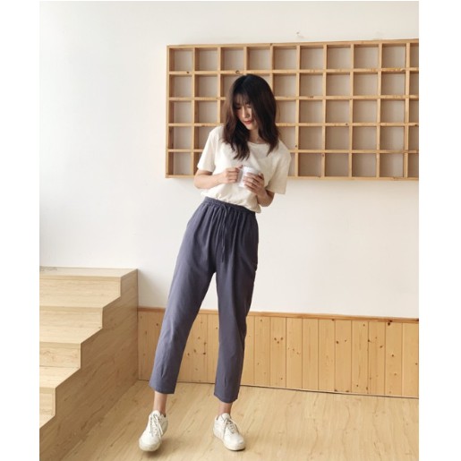 Quần đũi dài nữ [HÀNG QUẢNG CHÂU] Quần đũi dài chất đũi mềm mát không nhăn mặc thoải mái | BigBuy360 - bigbuy360.vn