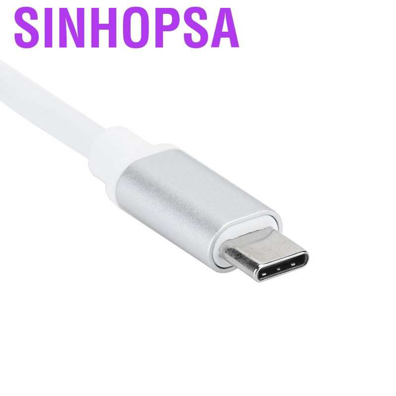 Sinhopsa USB 3.1‑C Hub 3‑in‑1 Type C 3.1 to USB‑C 4K 3.0 Adapter HDMI Cable for OS X