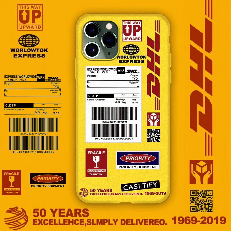 Ốp điện thoại TPU mềm in logo DHL dành cho iPhone11 11pro 11promax XR XS 6s 7plus 8 8plus | BigBuy360 - bigbuy360.vn