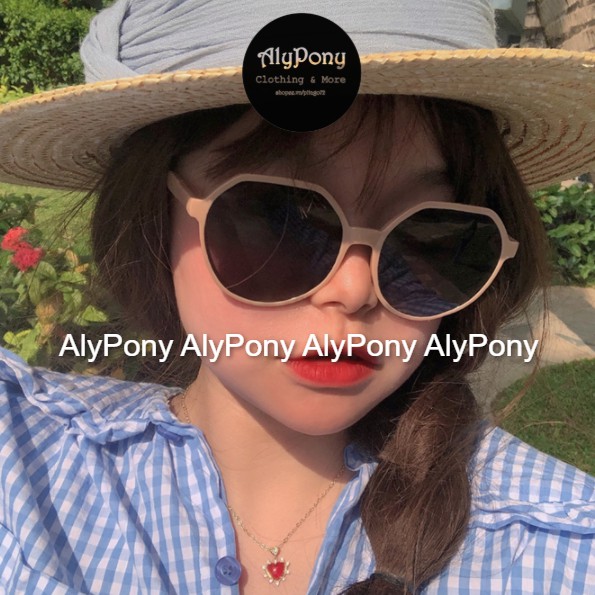 Kính Mát Nam Nữ AlyPony 2021 Gọng Tròn Cá Tính Mẫu Mới Hàn Quốc - KT01