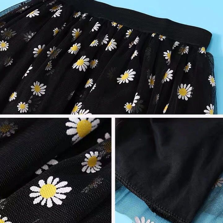 Đầm Công Chúa Mùa Hè Kiểu Dáng Mới 2022 In Họa Tiết Hoa Cúc Phong Cách Phương Tây Cho Bé Gái