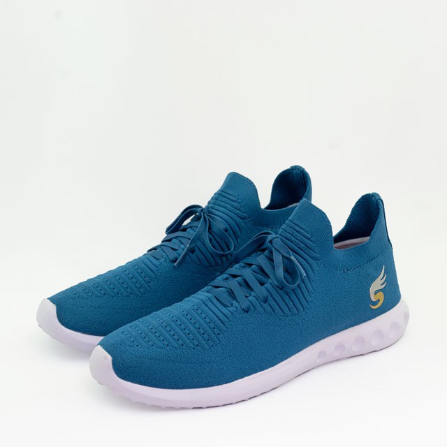 Giày chạy bộ sneaker 💖FREESHIP💖 giày thể thao trẻ em Sshoes-dây buộc, vải thun mềm êm chân K002-10-BLU