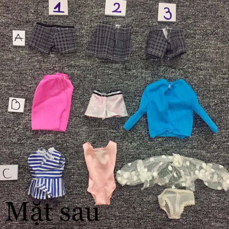 QAA2-Quần áo dành cho búp bê barbie đã qua sử dụng