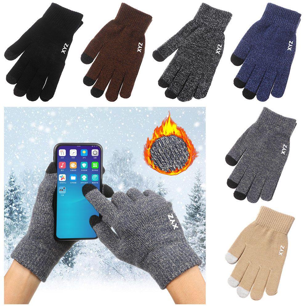 1 Đôi Găng Tay Giữ Ấm Mùa Đông Có Thể Chạm Màn Hình Cảm Ứng Dành Cho Nam Nữ