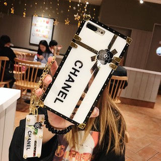 Ốp Lưng Tráng Gương In Chữ Chanel Có Dây Đeo Thời Trang Cho Samsung Glaxy Note 10 S10 Plus Note 9 8