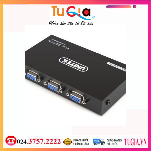 Bộ Chia Gộp VGA 2 PC vào 1 Màn Hình UNITEK (U-8704) - Hàng chính hãng