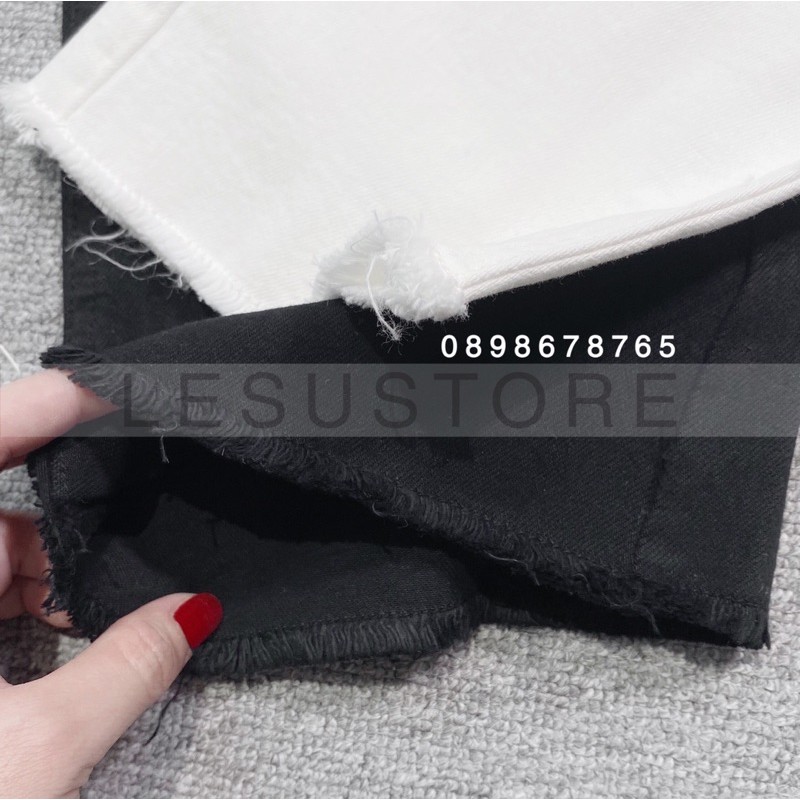 ẢNH TỰ CHỤP Quần Jeans loe lai tua 88cm