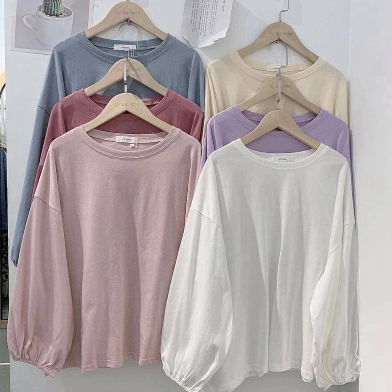 Áo thun nữ tay bo nhiều màu freesize Pumi