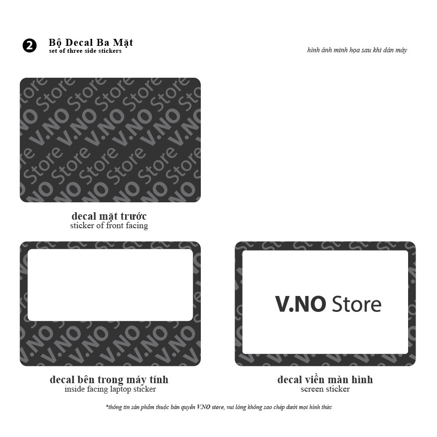 Decal Laptop V.NO STORE - GIRL HOA cao cấp cho các dòng laptop dell/acer/asus/lenovo/hp/macbook