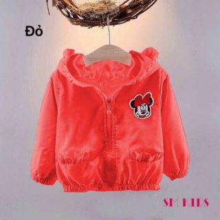 Áo khoác mickey thun da cá, áo khoác bé gái 8-10đg