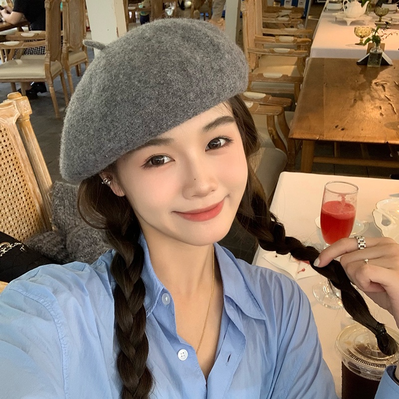 Mũ nồi MG STUDIO bằng len phong cách cơ bản 8 màu tùy chọn